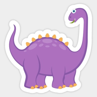 Purple Stegosaurus baby dinosaur Sticker